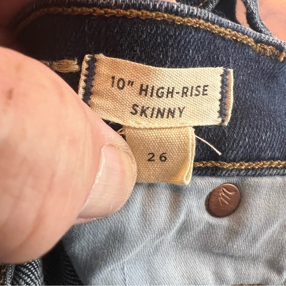 MADEWELL 10" High-Rise Skinny Jeans Sz 26 - Picture 4 of 14